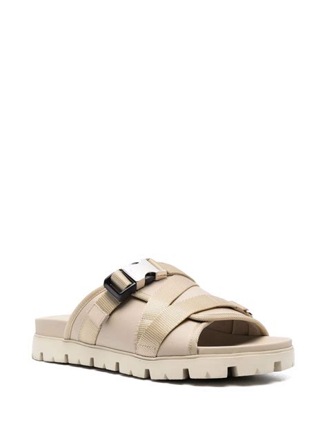 Prada Tape Buckled Slide Sandals 